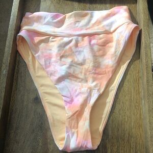 Aerie Tie-Dye Bikini Bottom - Pink and Orange